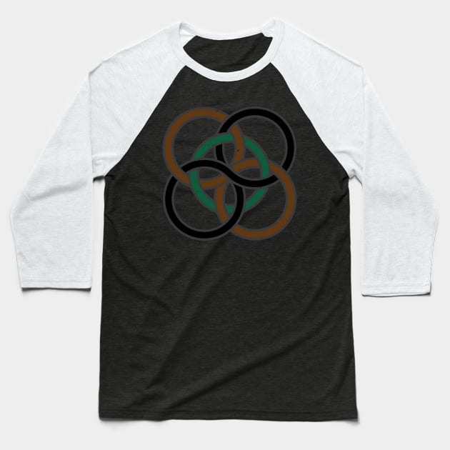 Clover Knot Baseball T-Shirt by EdwardLarson